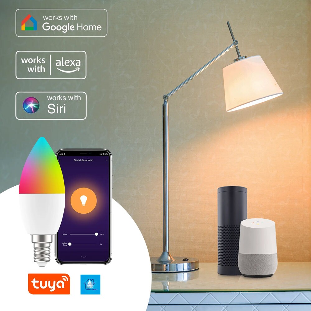 Extralink Smart Life LED-lampe E14 C37 - RGB - WiFi - 2700-6500K - 5W