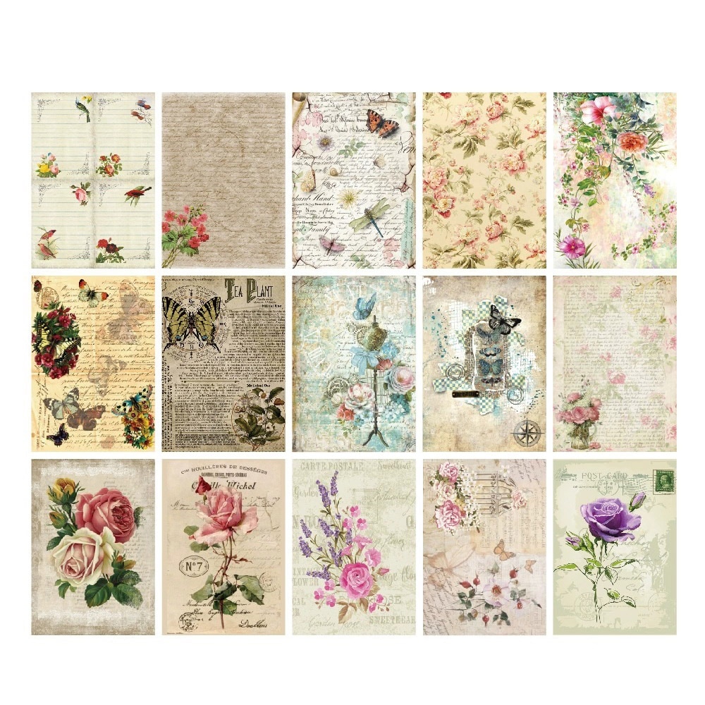 Scrapbookingpapir Flower Appreciation - 30 ark med blomstermotiver