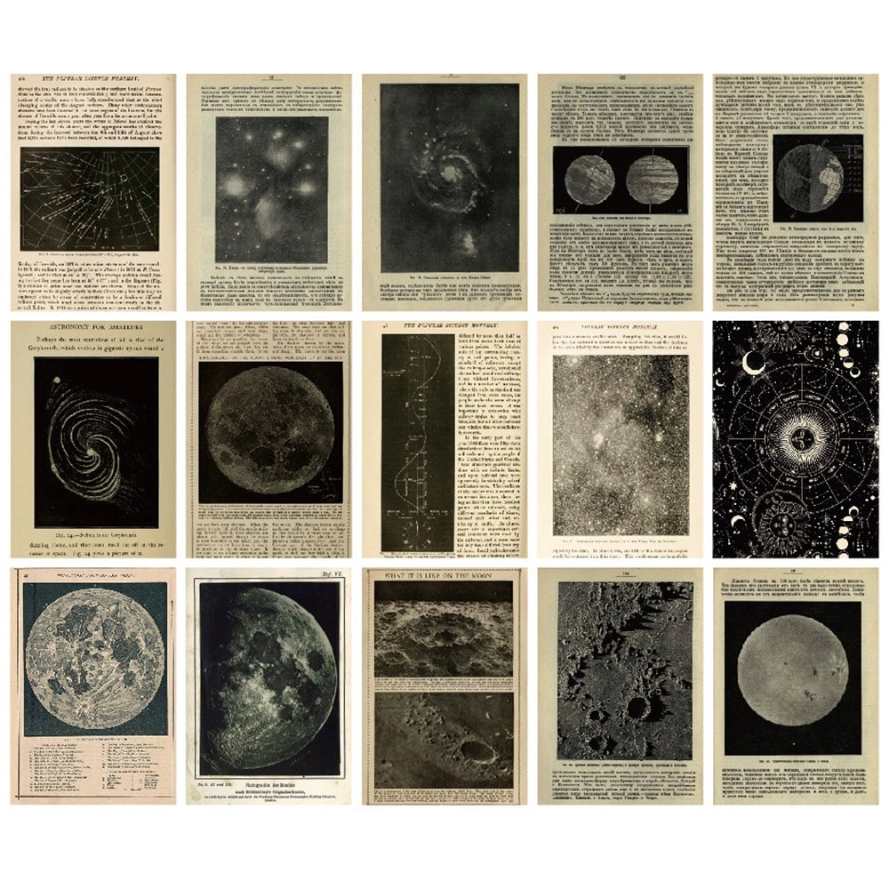 Scrapbookingpapir Night Sky Reading - 30 ark med astronomimotiver