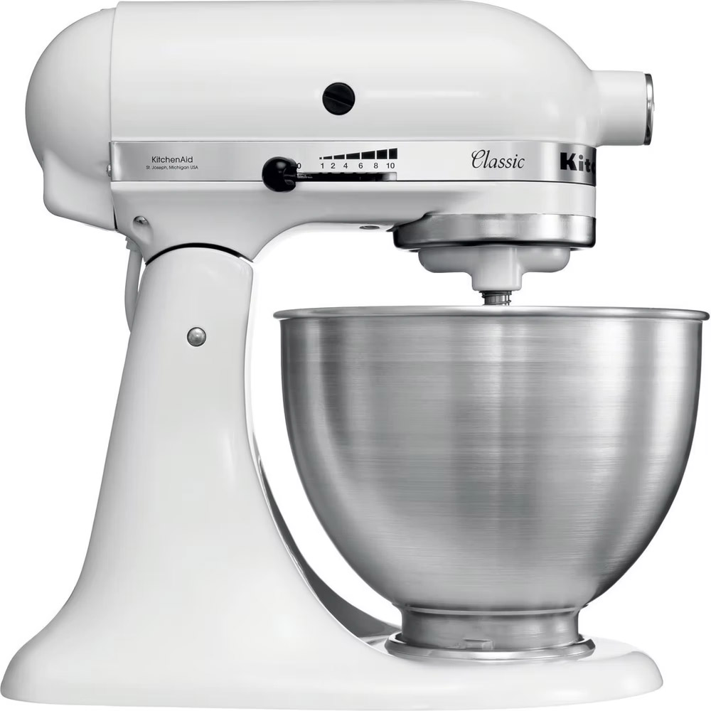 KitchenAid Classic Kjøkkenmaskin 5K45SSEWH - 4,3 L - 275 W - 10 hastigheter
