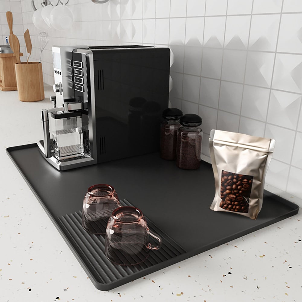 Silikonmatte for kaffemaskin 60x40cm - Svart
