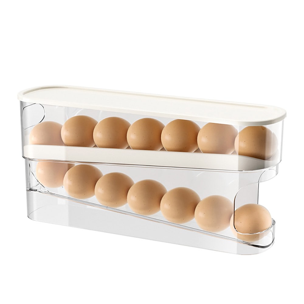 Oppbevaringsboks for egg i kjøleskapet - stabelbar og plassbesparende