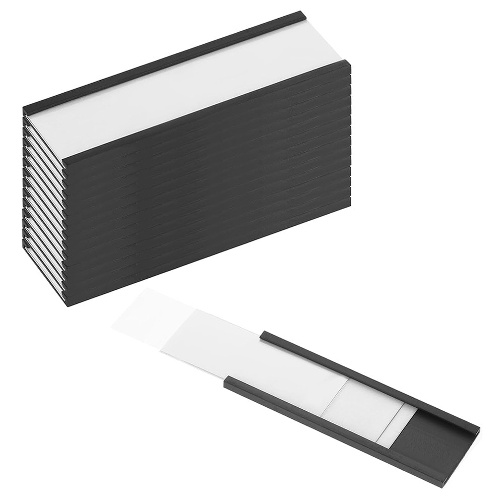 Magnetisk etikettholder med kortinnsats - 50×25 mm, 50-pk