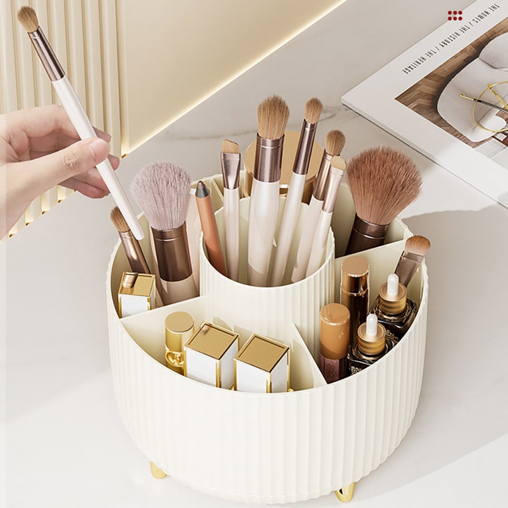 Offwhite sminkestativ / sminkeorganizer / sminkeoppbevaring / holder for sminkebørster