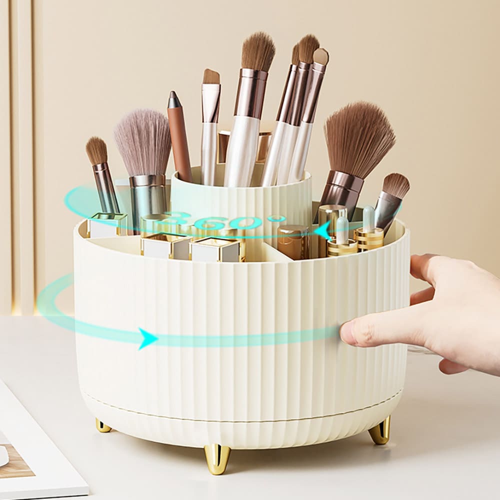 Offwhite sminkestativ / sminkeorganizer / sminkeoppbevaring / holder for sminkebørster