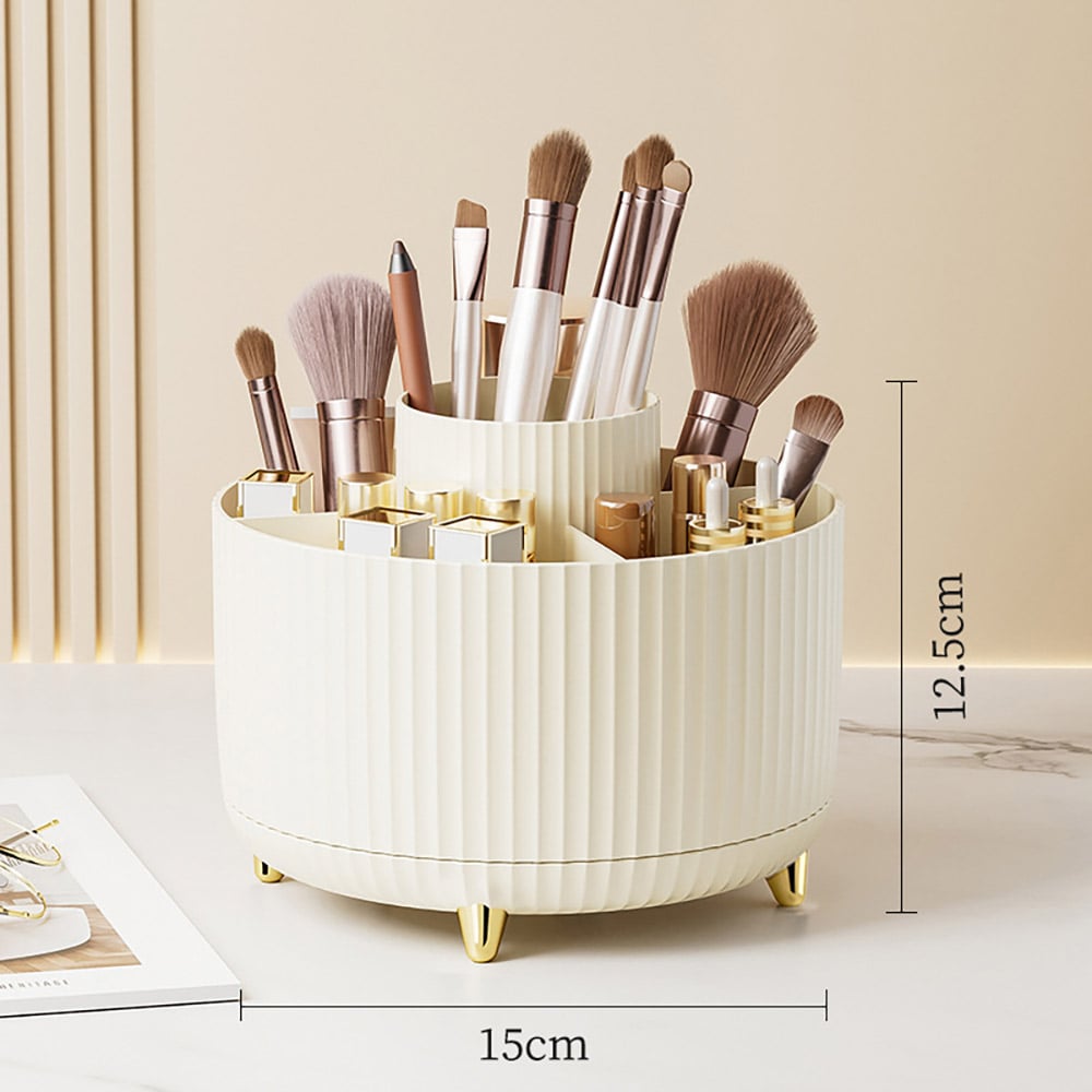 Offwhite sminkestativ / sminkeorganizer / sminkeoppbevaring / holder for sminkebørster