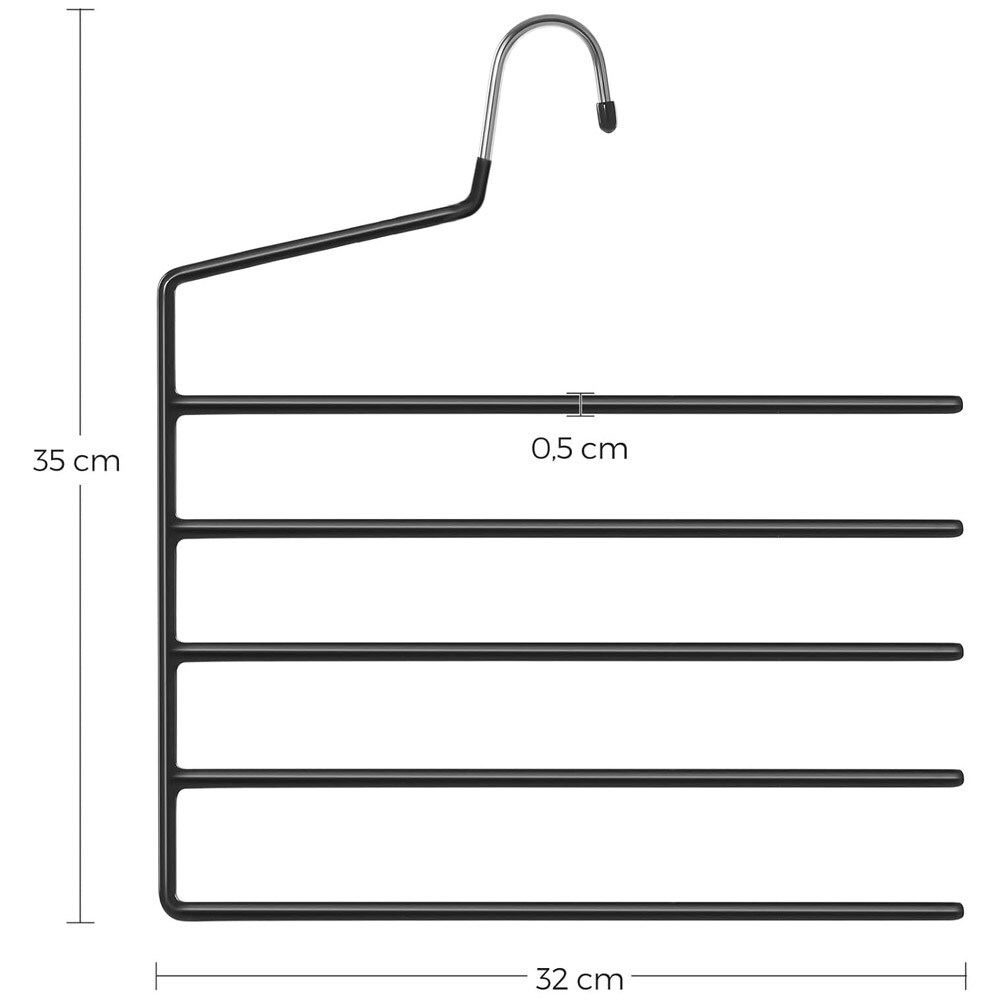 Kleshengere for bukser 4-pk - Svart