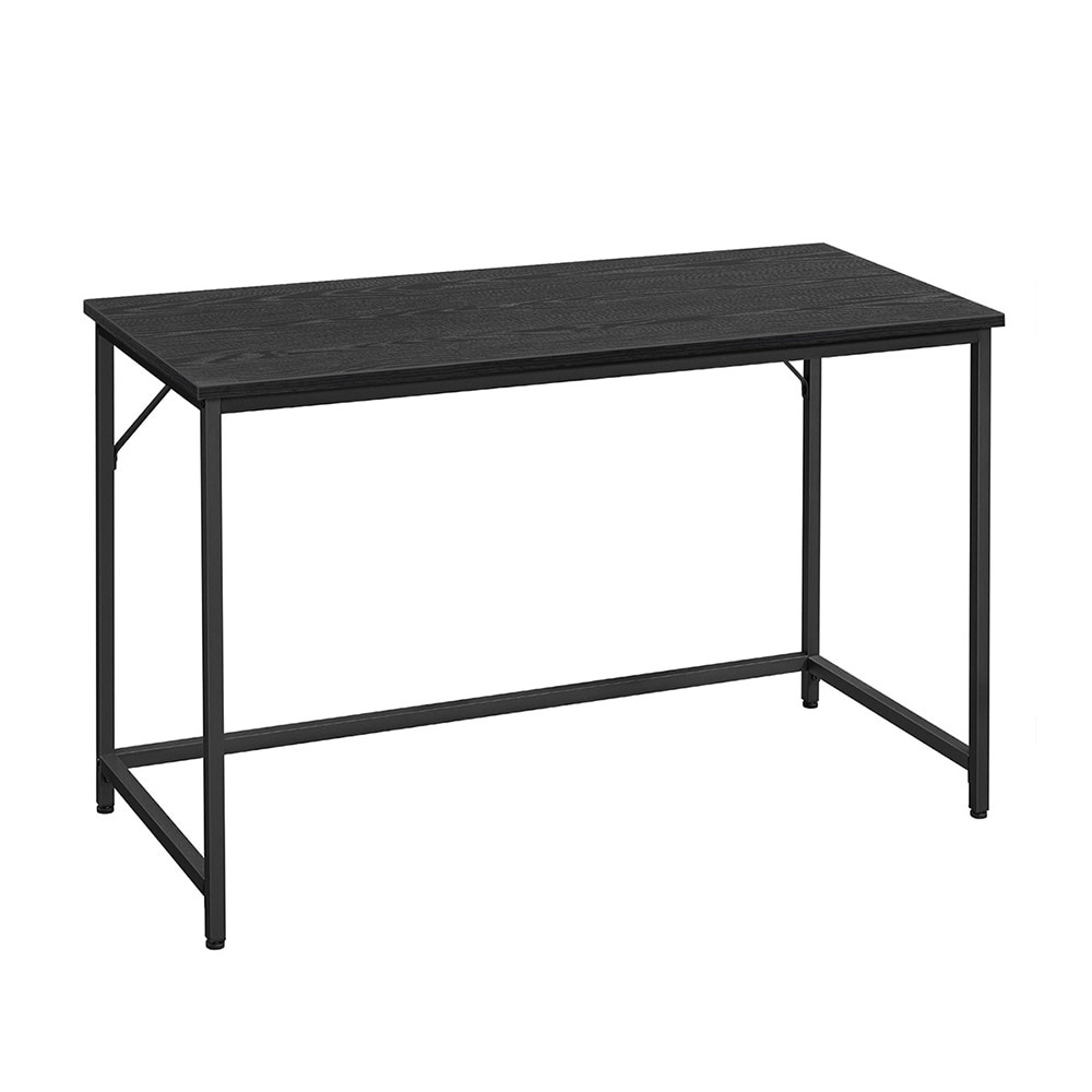 Stabilt skrivebord i svart med metallramme - 120 x 60 x 75 cm