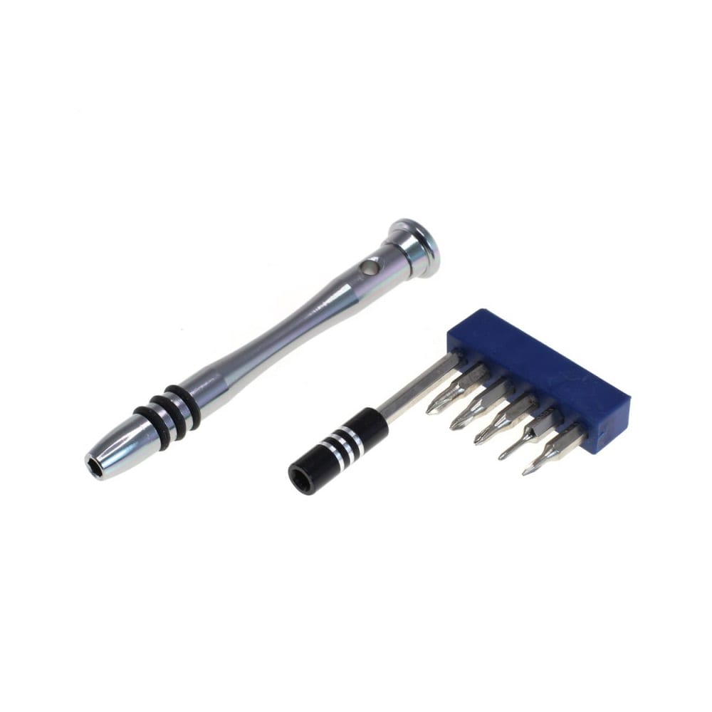 Skrutrekkersett for smarttelefoner med Tri-Point-bits og magnetisk bitsholder
