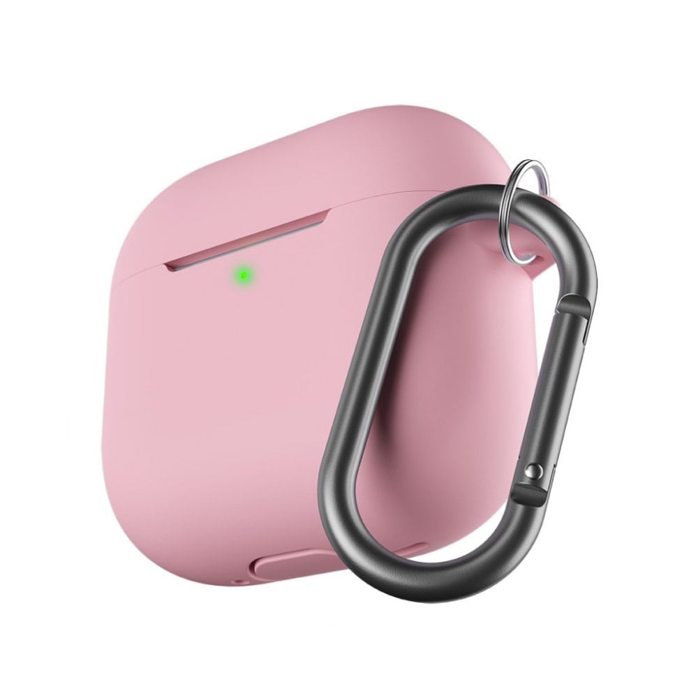 KeyBudz Elevate Series-deksel med nøkkelring for Airpods 4. generasjon - Rosa