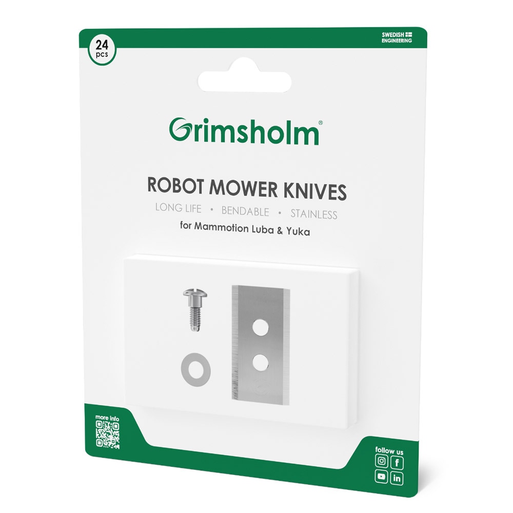 Kniver til Mammotion Luba og Yuka robotgressklippere - 24 kniver i rustfritt stål