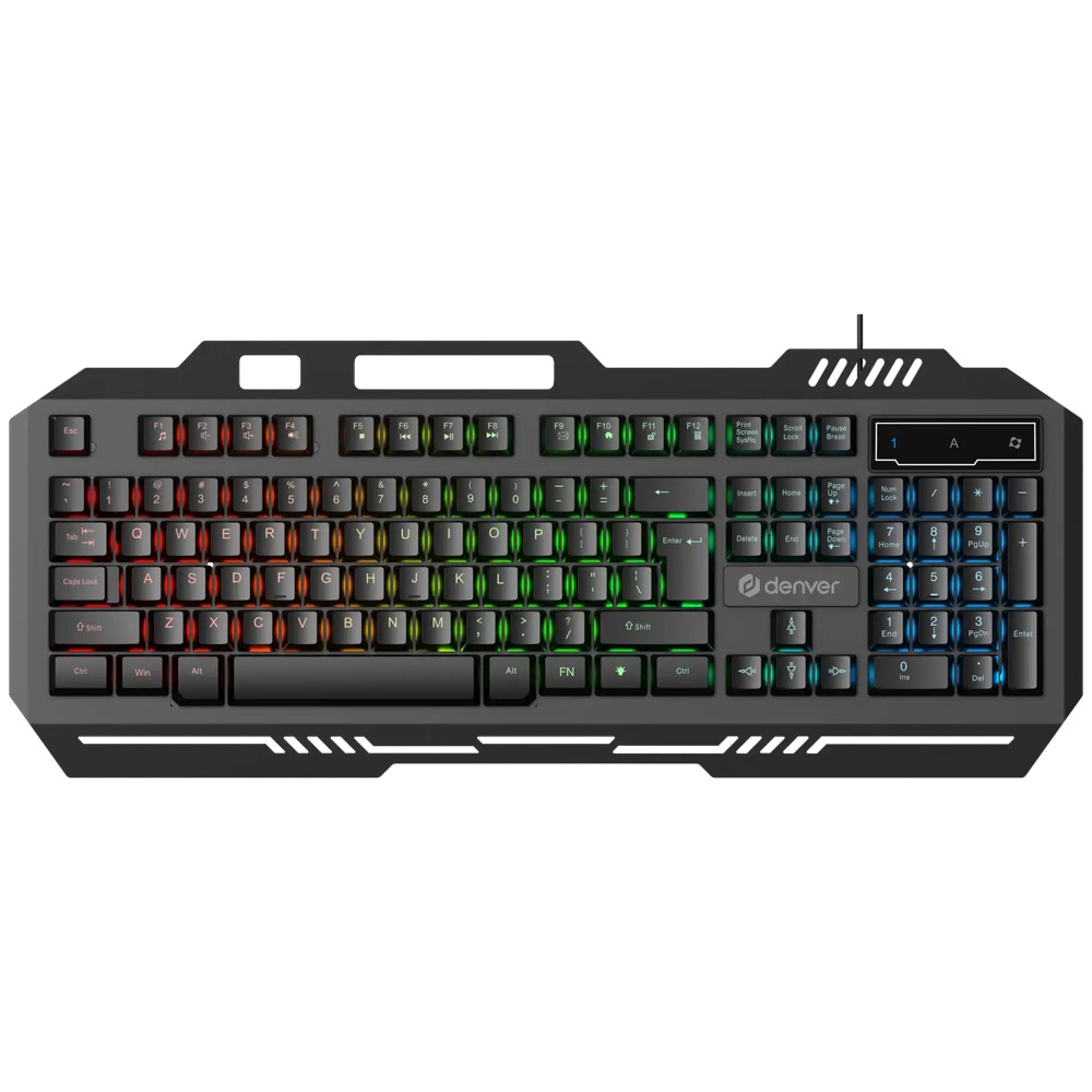 Denver GKB-231 Nordic RGB-gamingtastatur med membranteknologi og USB-tilkobling
