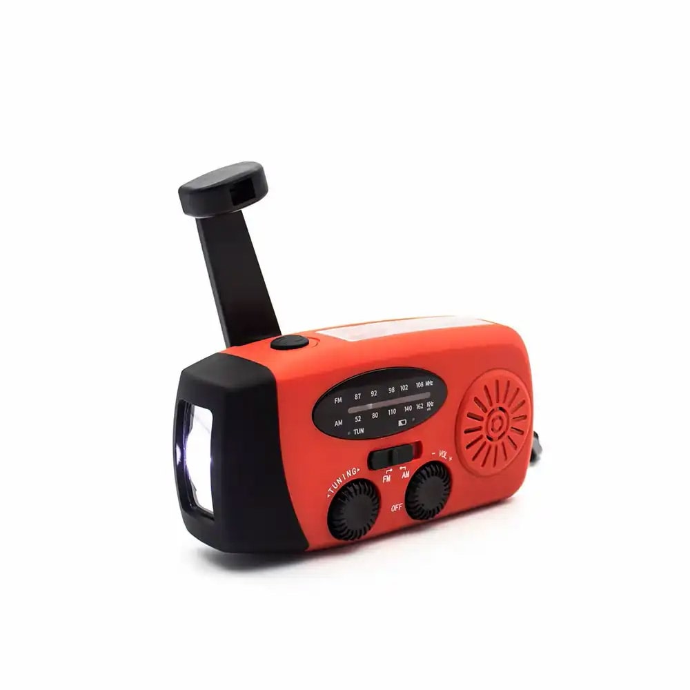 Denver SCR-2005 Veiradio med solcellelading, LED-lommelykt og nødlading av mobil