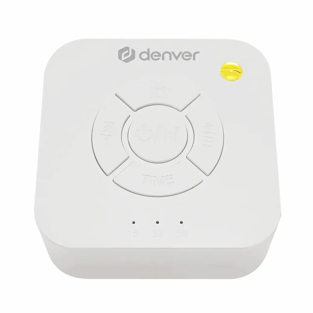 Denver WN-93 Hvit støymaskin med naturlig lyd, pustelys og lang batterilevetid