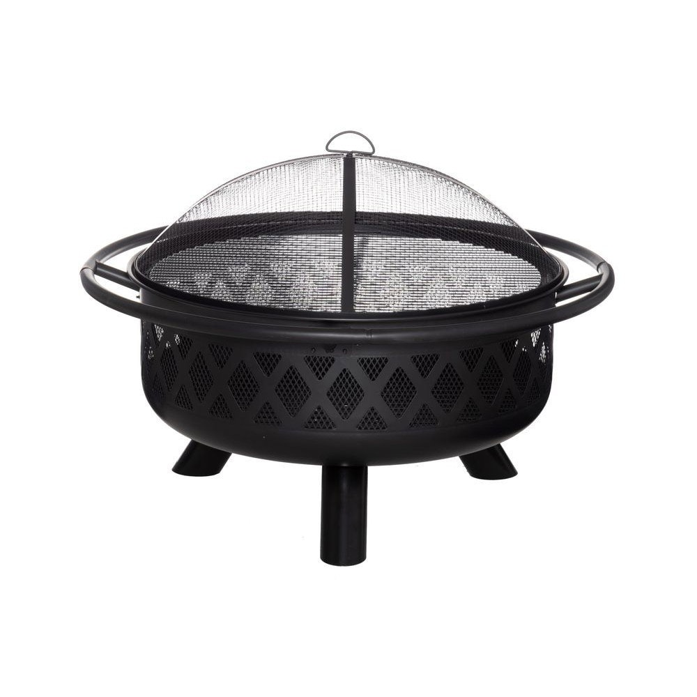 Mustang Livingston peis Ø91 cm med grillrist og gnistfanger