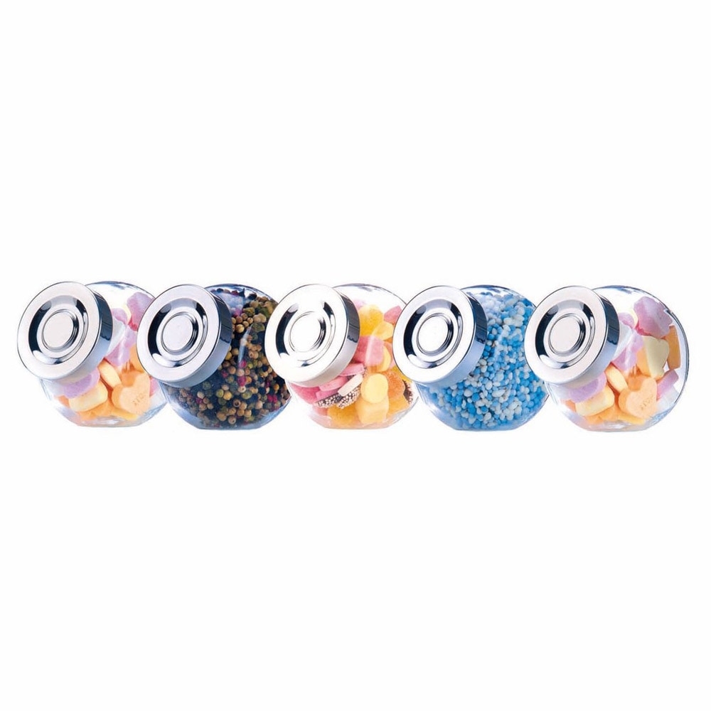 Oppbevaringsglass 200 ml med tettsittende lokk 5-pk