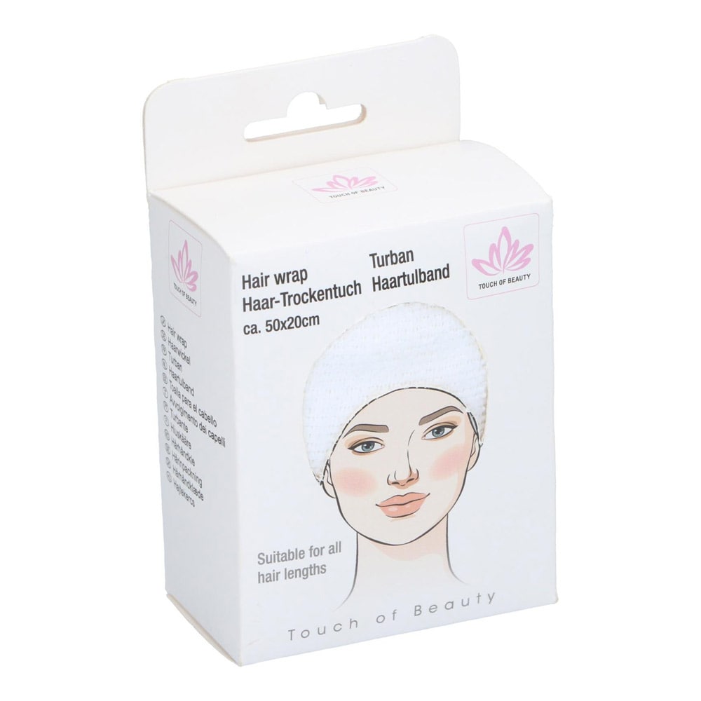 Hårinnpakning 50 × 20 cm - hurtigtørkende turbanhåndkle