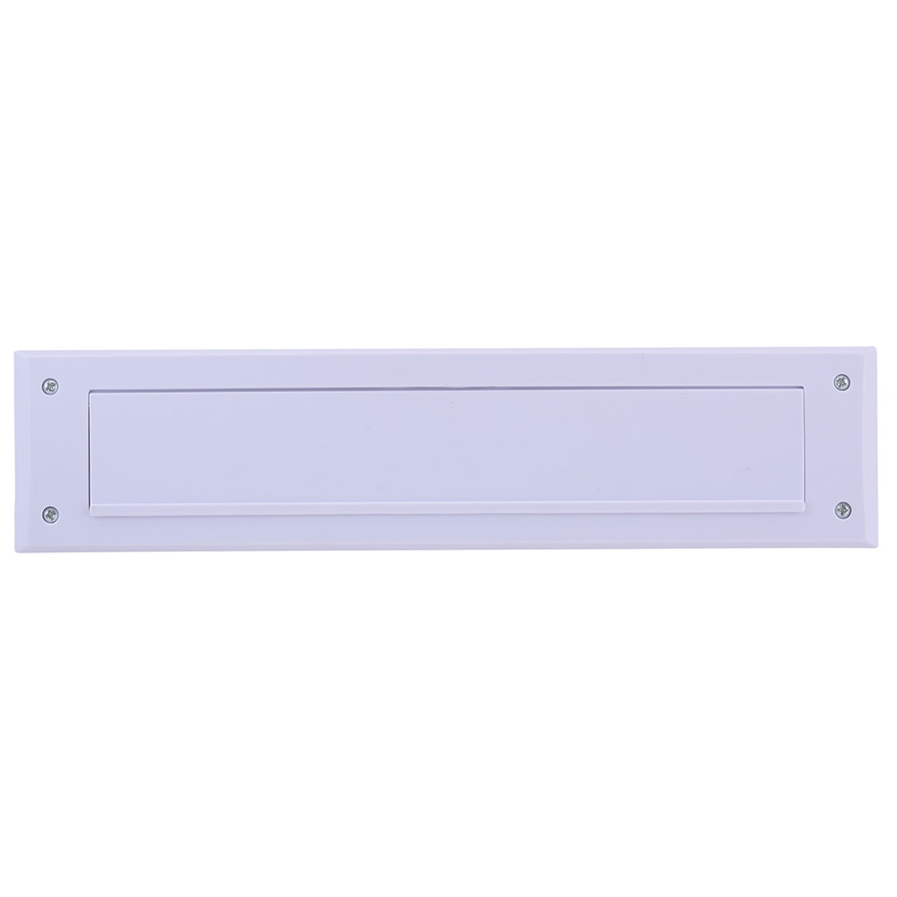 Postkassebeskytter 34x8x1,5 cm i hvitt, værbestandig materiale