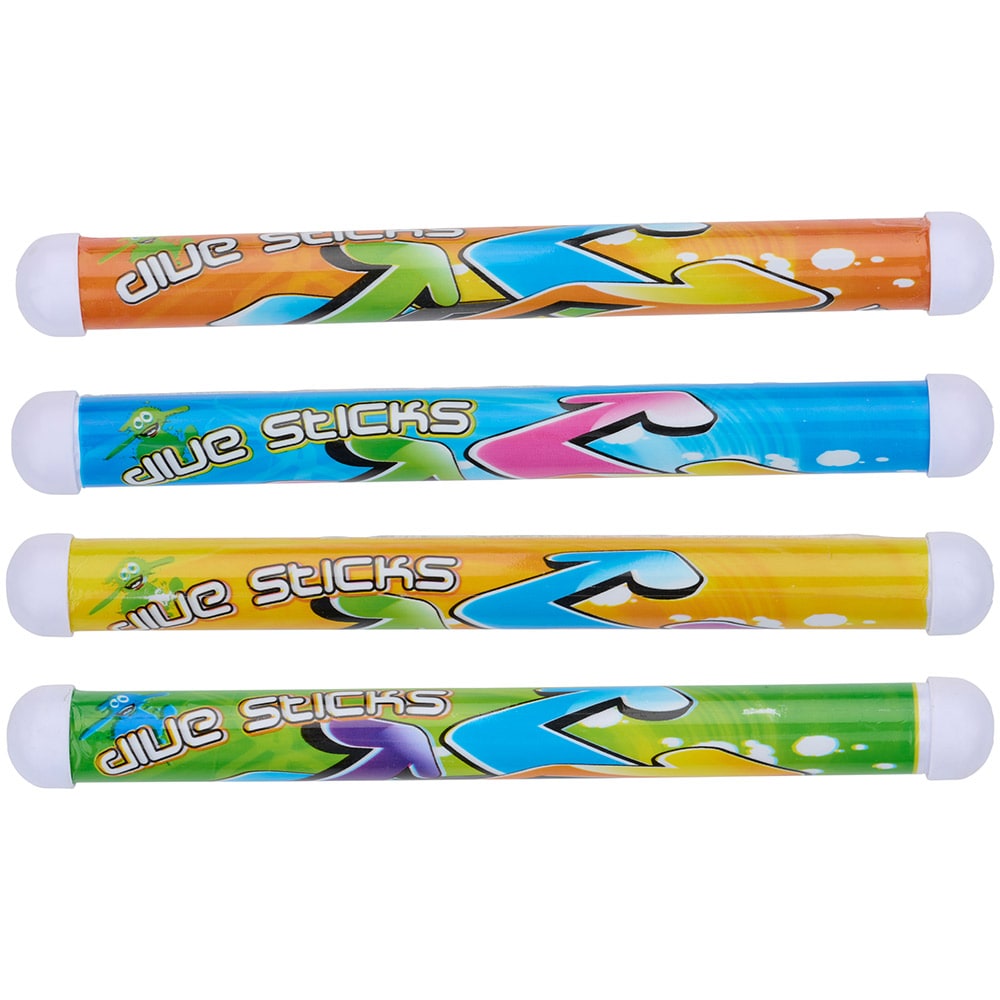 Dykkerpinner 4-pk, fargerike, 21 cm lange