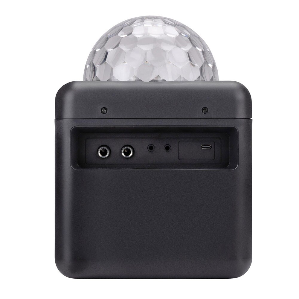 Trådløs karaokehøyttaler med Bluetooth og LED-flammeeffekt, 25 W