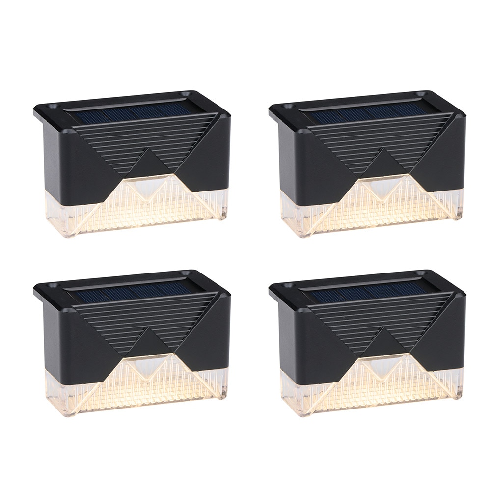 Solcelledrevet trappelys - 4-pakning