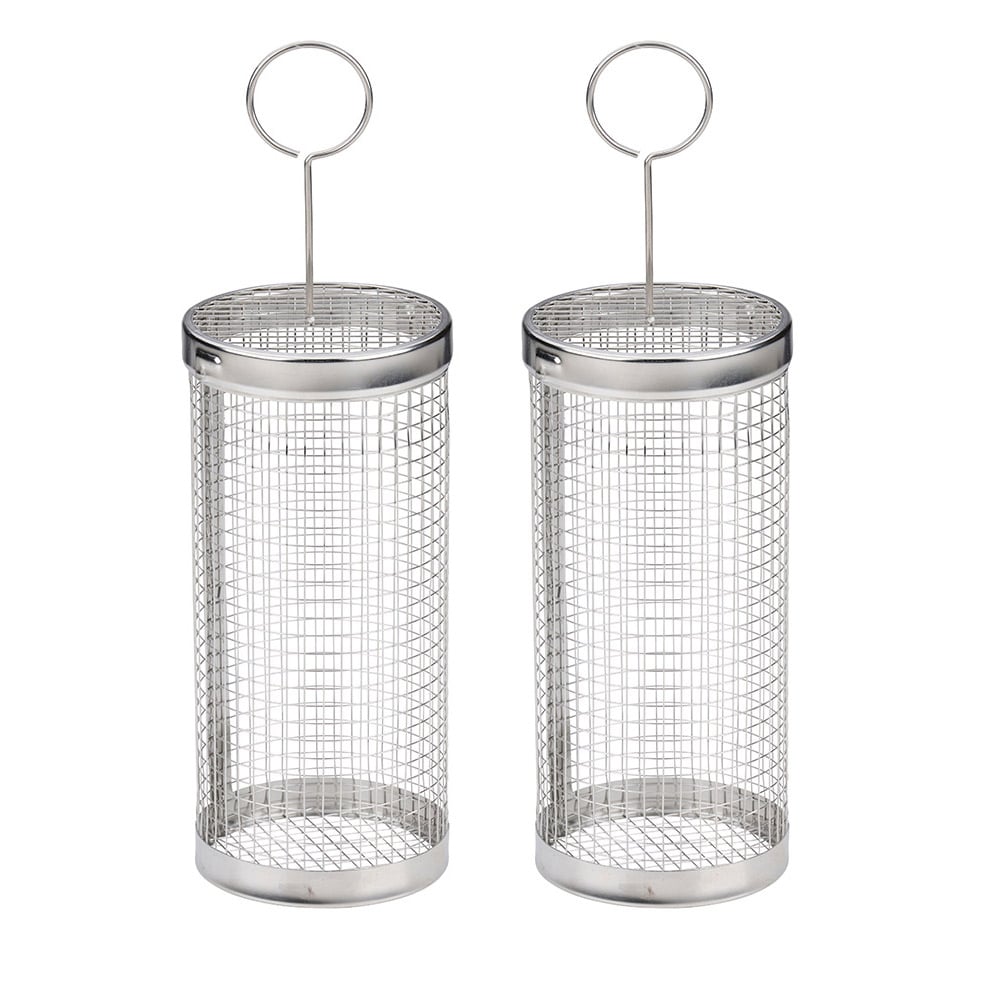 Grillkurver i rustfritt stål – 2-pakning, sylindrisk design