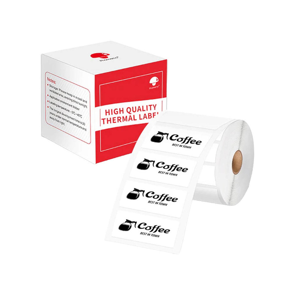 Phomemo etiketter 15x30 mm - 400 stk hvite etikettark for termisk utskrift