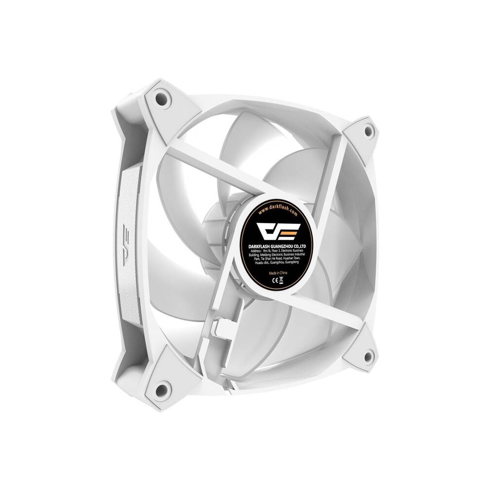 Darkflash Chassisvifte med ARGB 120 mm - Hvit