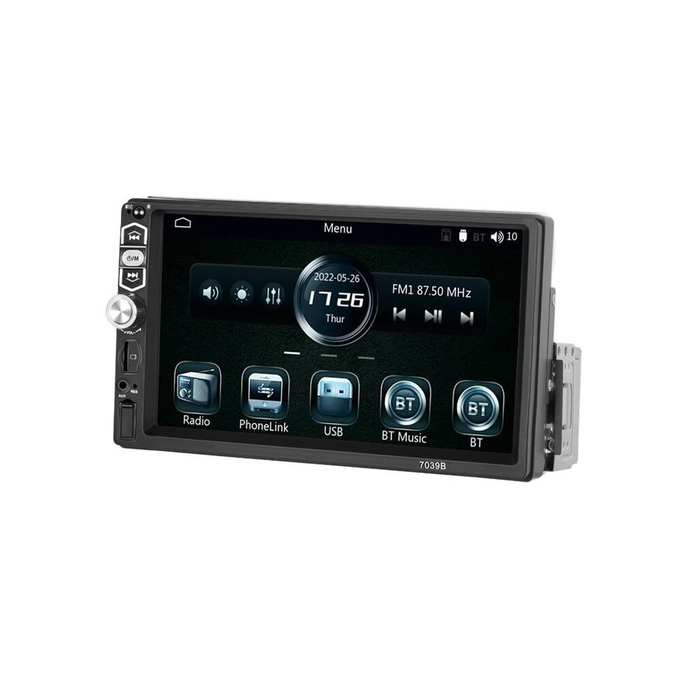 Podofo A3061 7" bilmonitor med Bluetooth 5.1, CarPlay og Android Auto