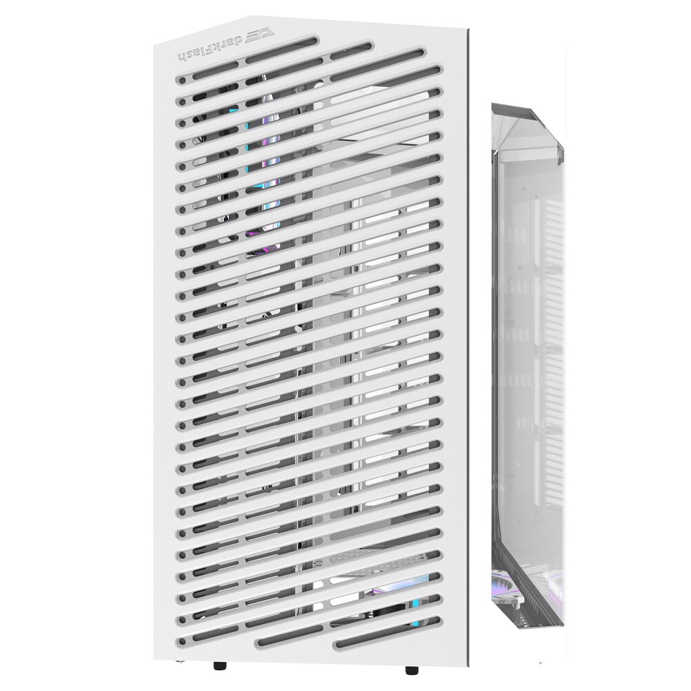 Darkflash DY470-datamaskinchassis med 4 ARGB-vifter - hvit