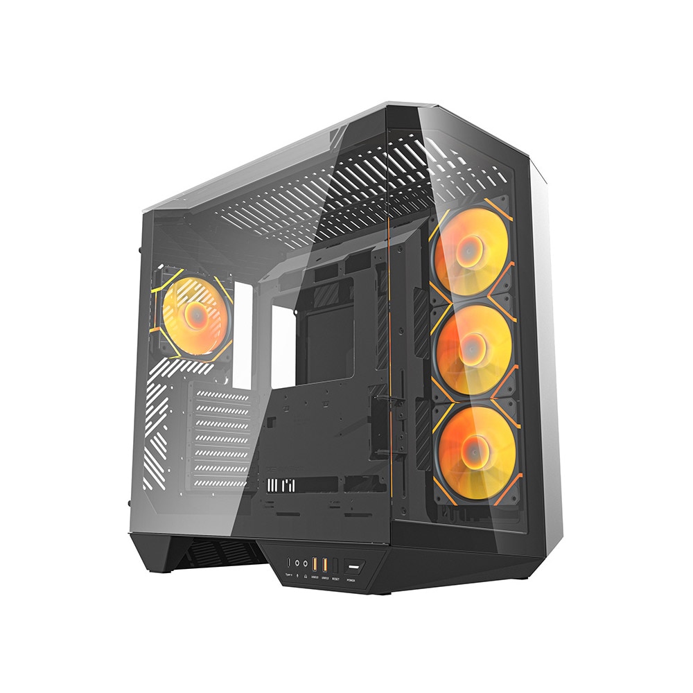 Darkflash DY470-datamaskinchassis med 4 ARGB-vifter - Svart