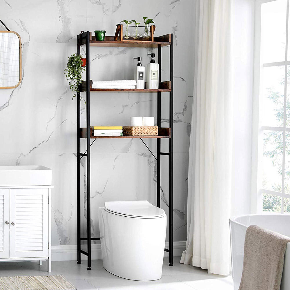 Baderomshylle for vaskemaskin - Rustikk brun