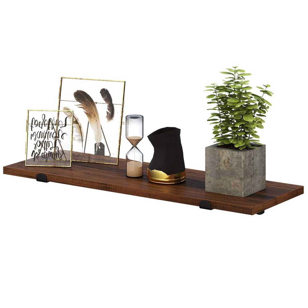 Vegghyller i tre 60 cm 2-pakning - rustikk brun