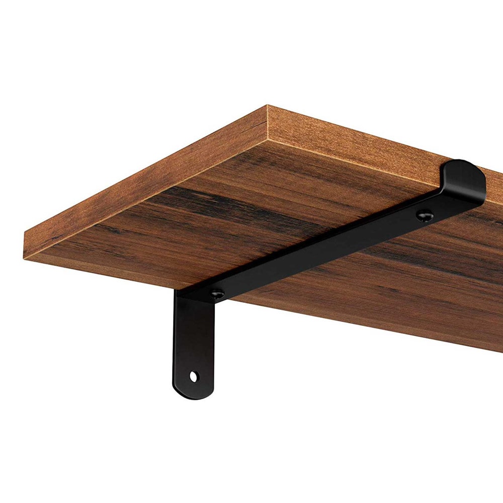 Vegghyller i tre 60 cm 2-pakning - rustikk brun