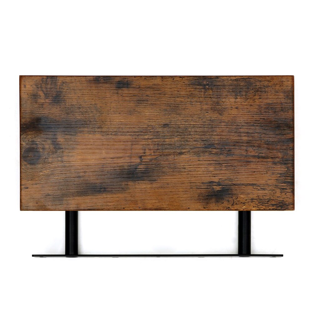Vegghylle i tre med skjult oppheng - 40 x 20 x 3,8 cm - rustikk brun