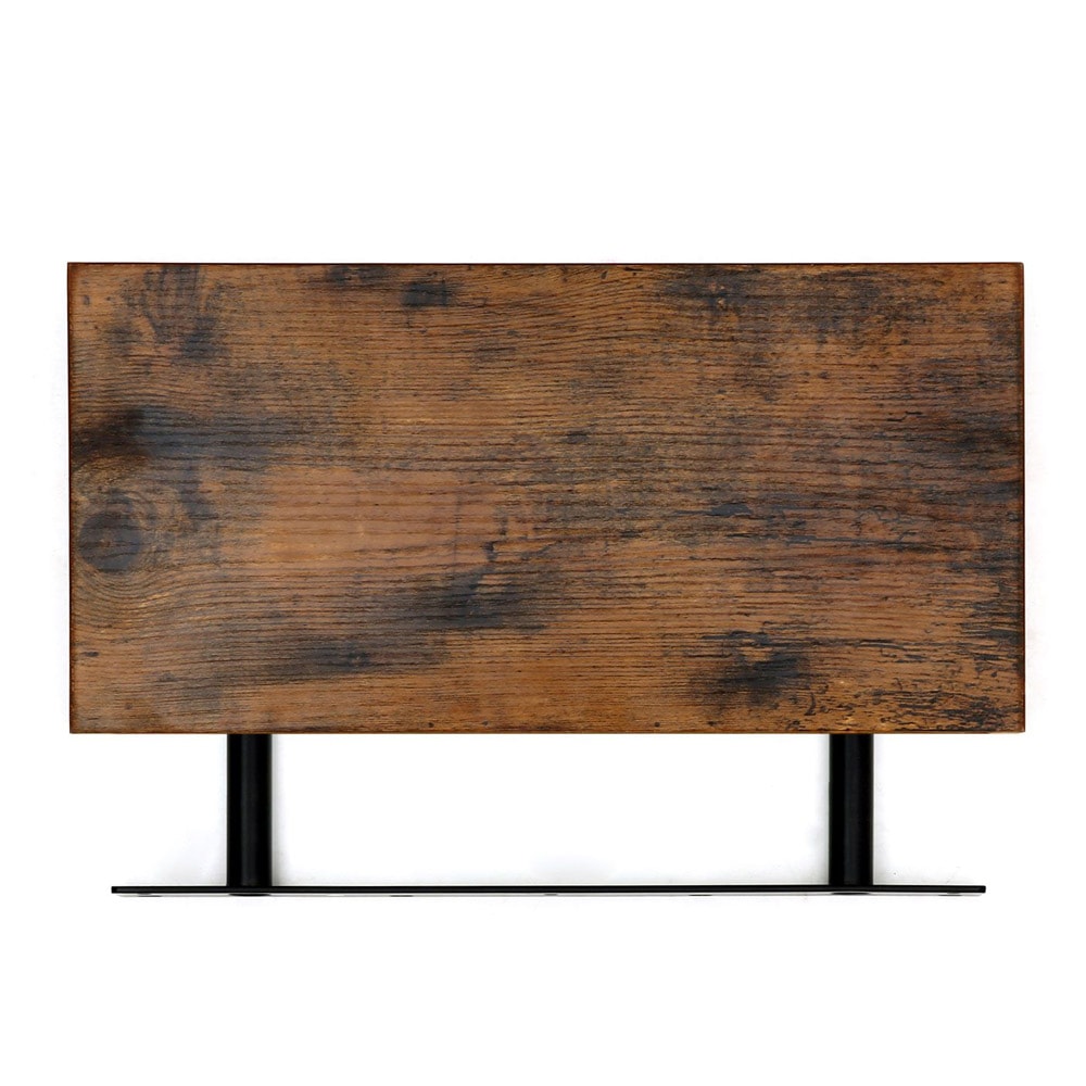 Vegghylle i tre med skjult oppheng - 80 x 20 x 3,8 cm - rustikk brun
