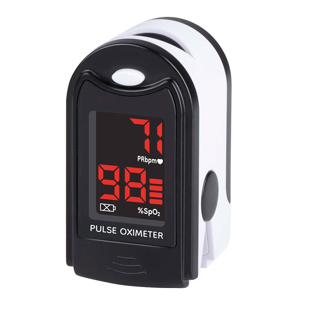 Digitalt pulsoksymeter med LED-display og praktisk fingertuppmåling