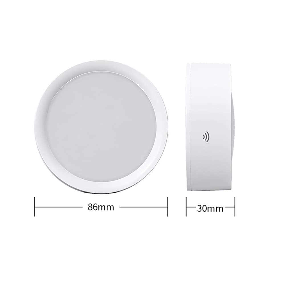 Trådløse LED-spotlights, 6-pakning / pucklamper med fjernkontroll / dimbar skapbelysning