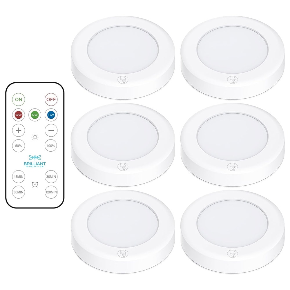 Brilliant Evolution LED-spotlights med fjernkontroll 6-pakning