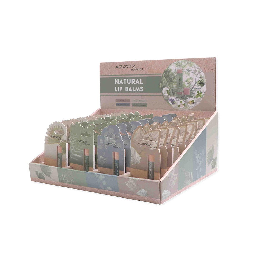 Azoza Eco leppepomade 4-pk - naturlig pleie for tørre lepper
