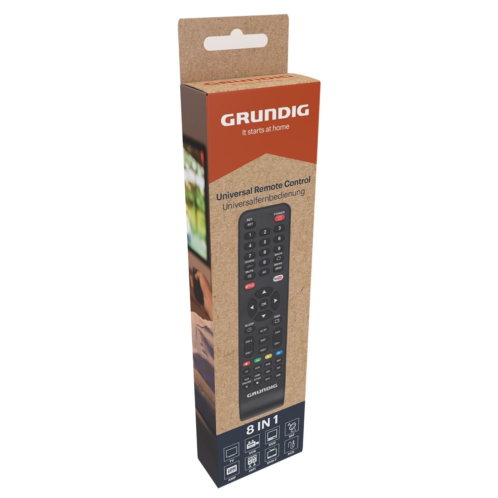 Grundig universell fjernkontroll 8-i-1