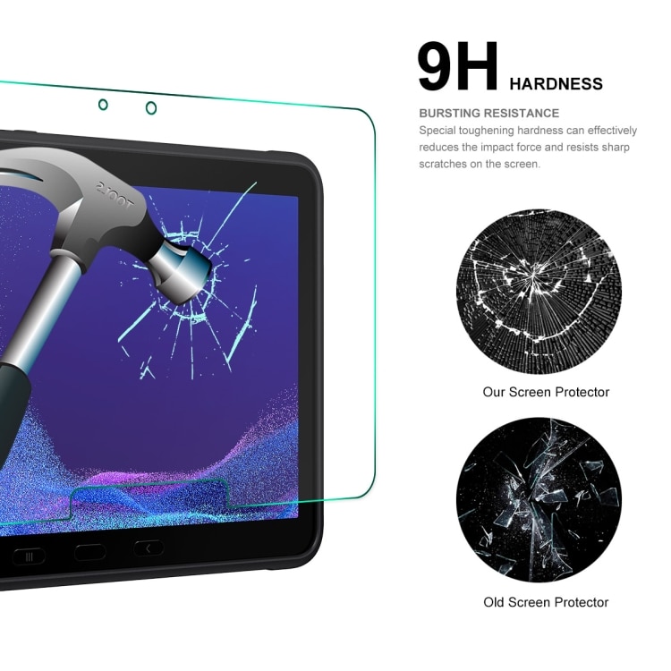 Skjermbeskytter i herdet glass til Samsung Galaxy Tab Active4 Pro