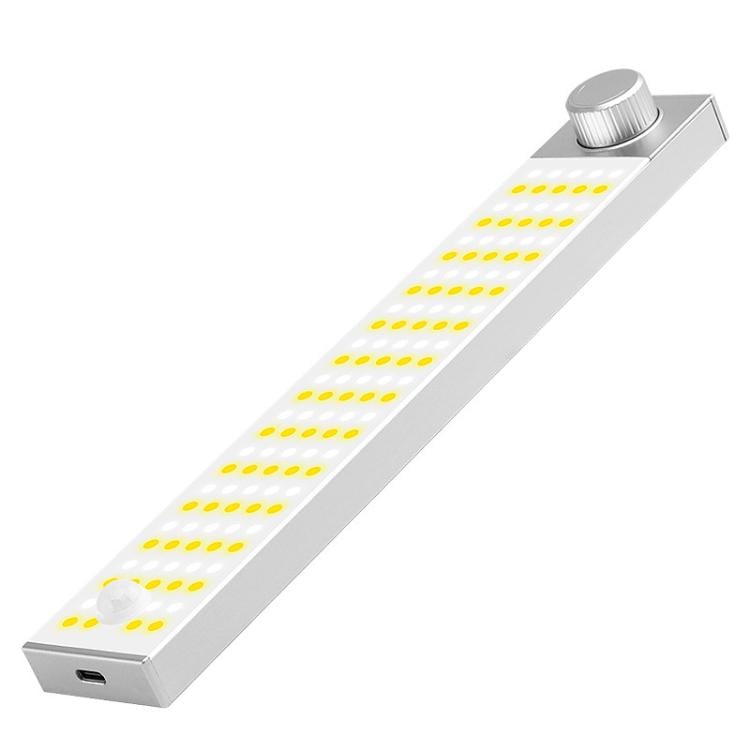 Oppladbar LED skapbelysning med bevegelsessensor og 128 lysdioder