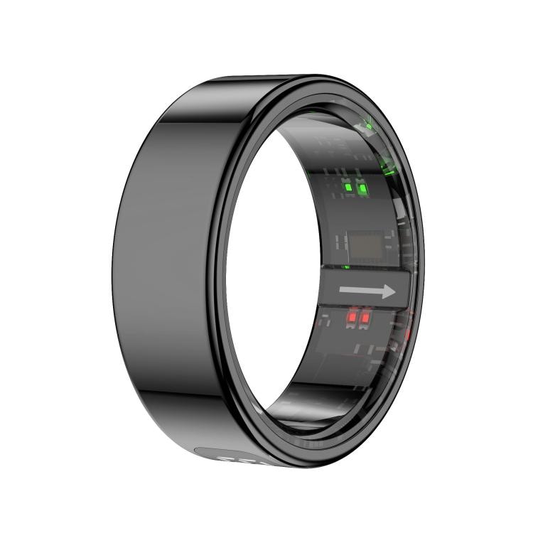 Smart ring størrelse 13 med søvn- og pulsmåling - Svart