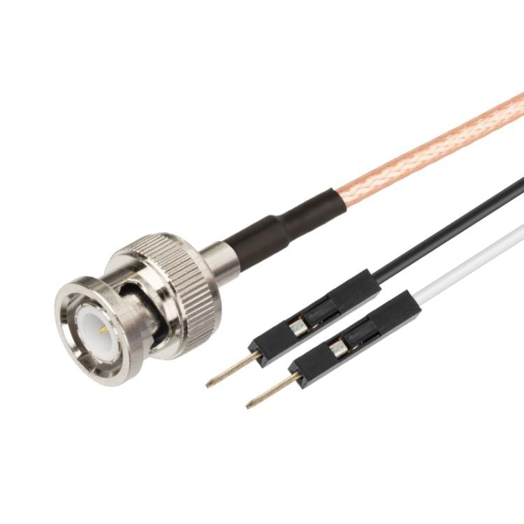 RF-testkabel BNC hann til 2x DuPont - 0,3 meter