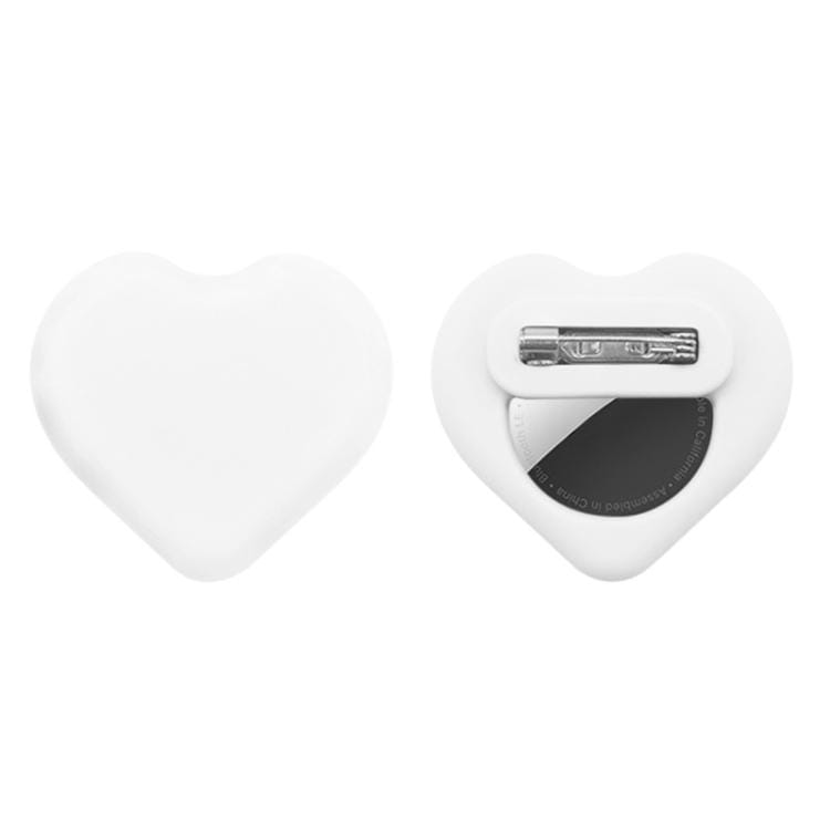 Hjerteformet holder i silikon for Apple AirTag - hvit
