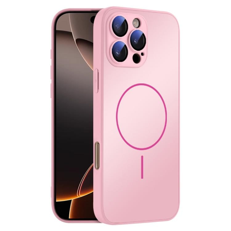 Bakdeksel i herdet glass med MagSafe for iPhone 16 Pro - Rosa
