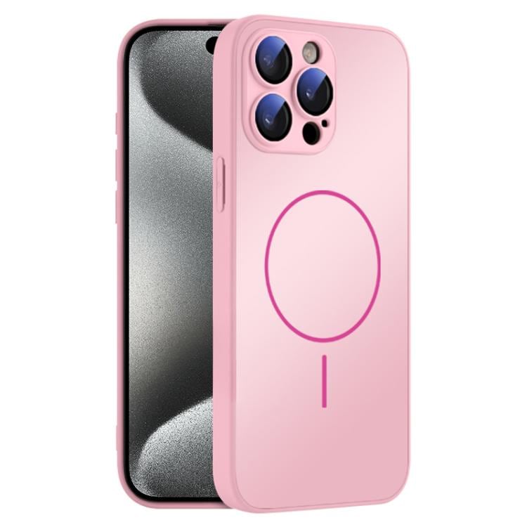 Bakdeksel i herdet glass med MagSafe for iPhone 15 Pro - Rosa