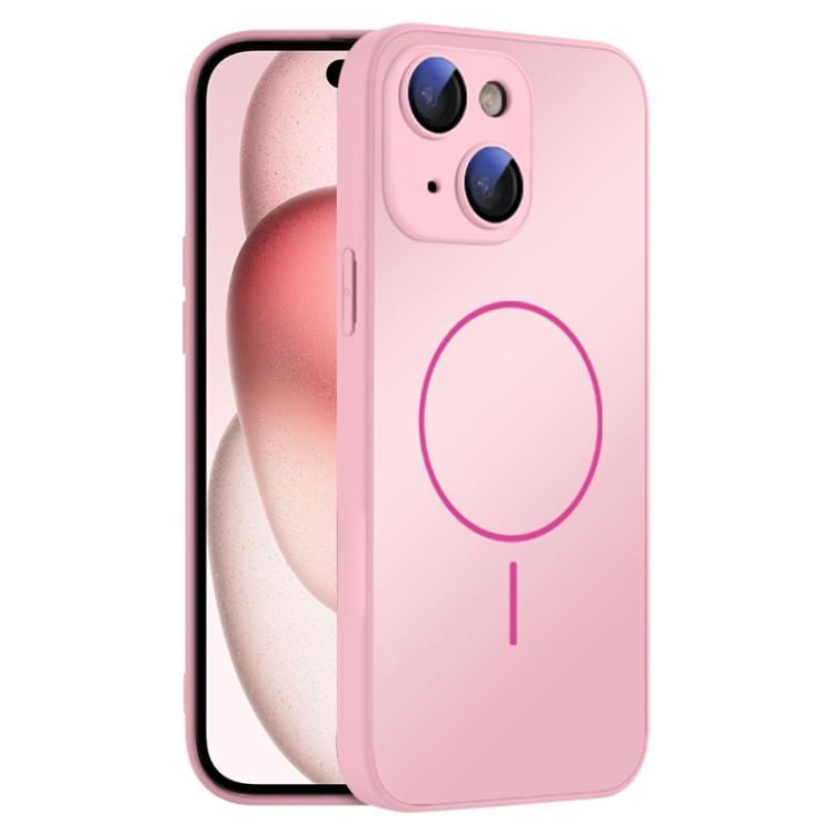 Bakdeksel i herdet glass med MagSafe for iPhone 15 Plus - Rosa