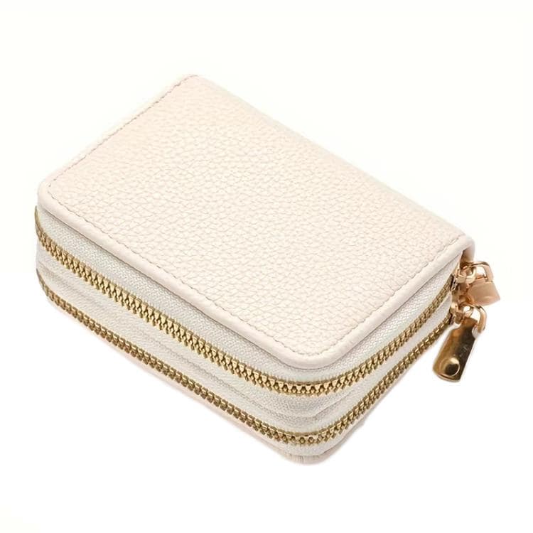 Stor lommebok i kunstlær – Beige